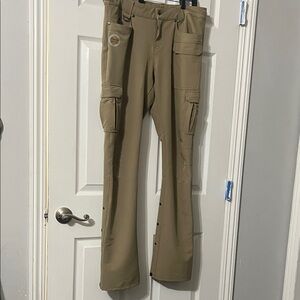 Women's Tan Cargo Pants Girls with Guns